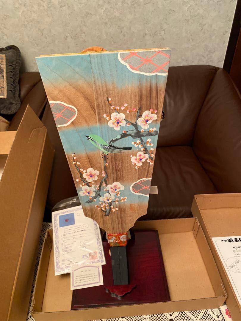 伝統的な羽子板 手作り装飾‼️河寿の羽子板と、羽子板立てのセット❣️全くの新品‼️