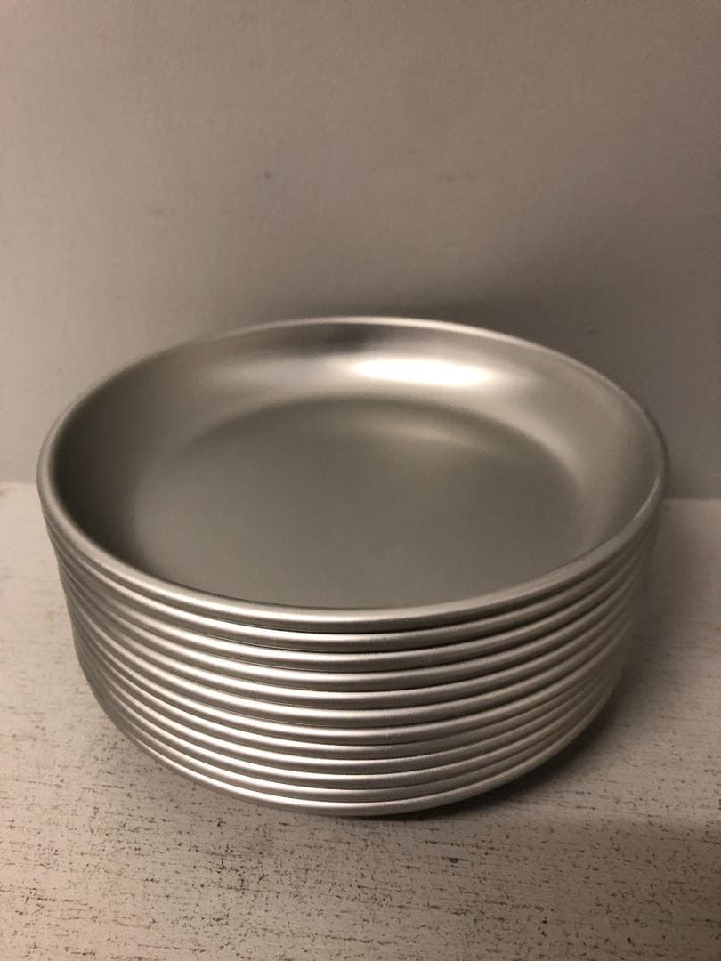 12枚　アカオアルミ　アルマイト給食用皿　15cm　アルミ皿　丸皿　⑵