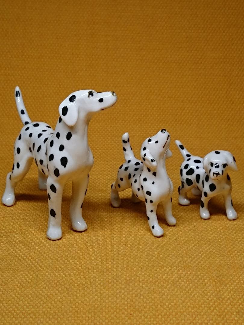 【美品】犬　ダルメシアン　陶器　置物　インテリア　工芸品　美術品　A3025