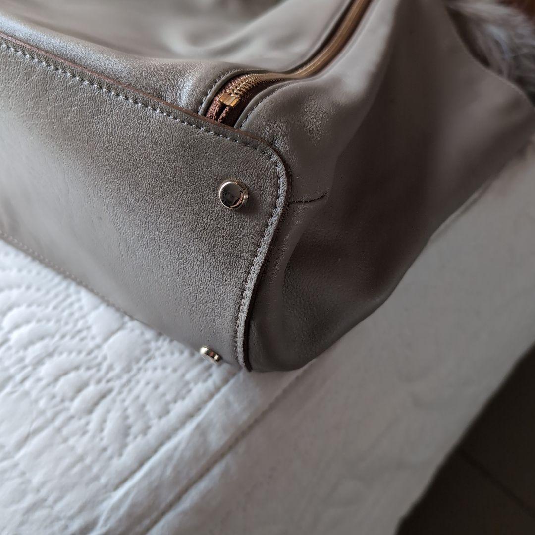 極美品 WAKO 銀座和光 トートバッグ ジップ ベージュ オレンジ A4