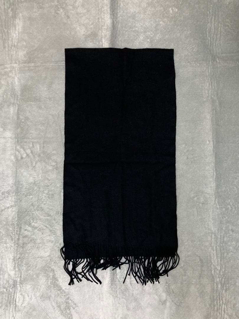 大人気 GIVENCHY ジバンシー 高級 ウール 無地 マフラー ブラック