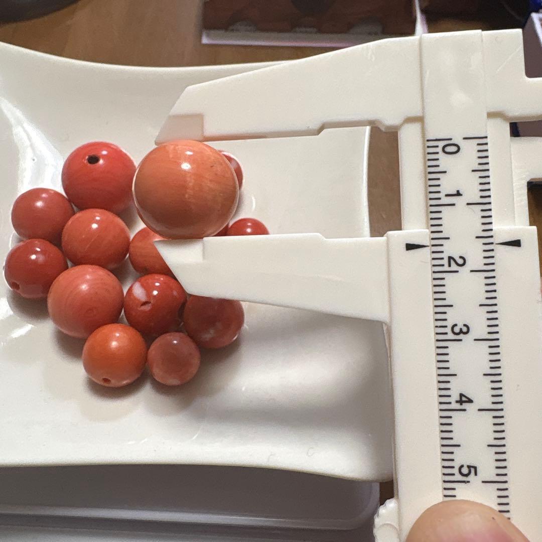 T*I様 珊瑚玉大きさ色味バラバラ15玉