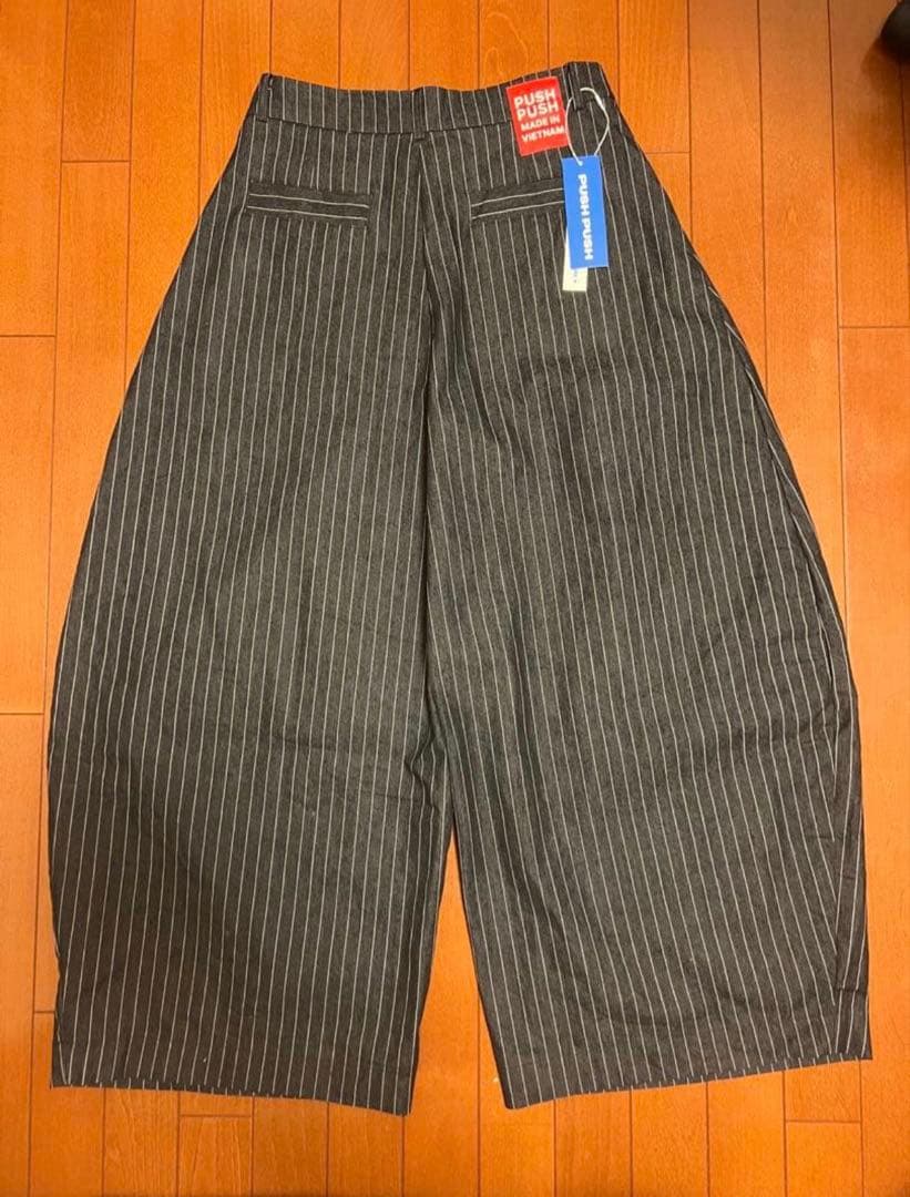 PUSH PUSH ストライプ ワイドパンツ Lサイズ