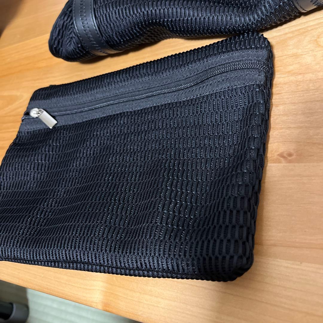 qbag paris メッシュ ブラック l マザーズバッグ　トートバッグ