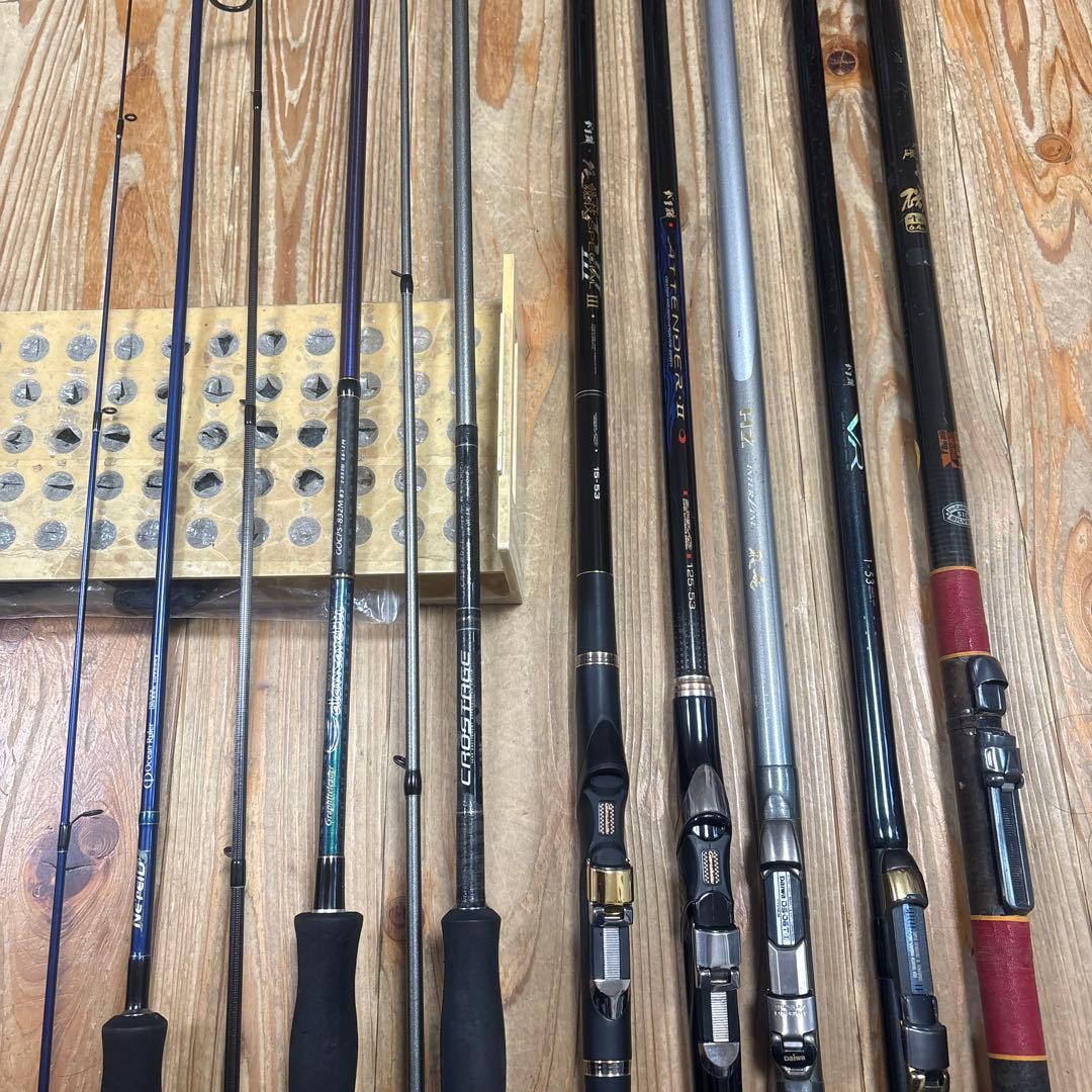 磯竿、エギングロッド、ルアーロッド8本セット