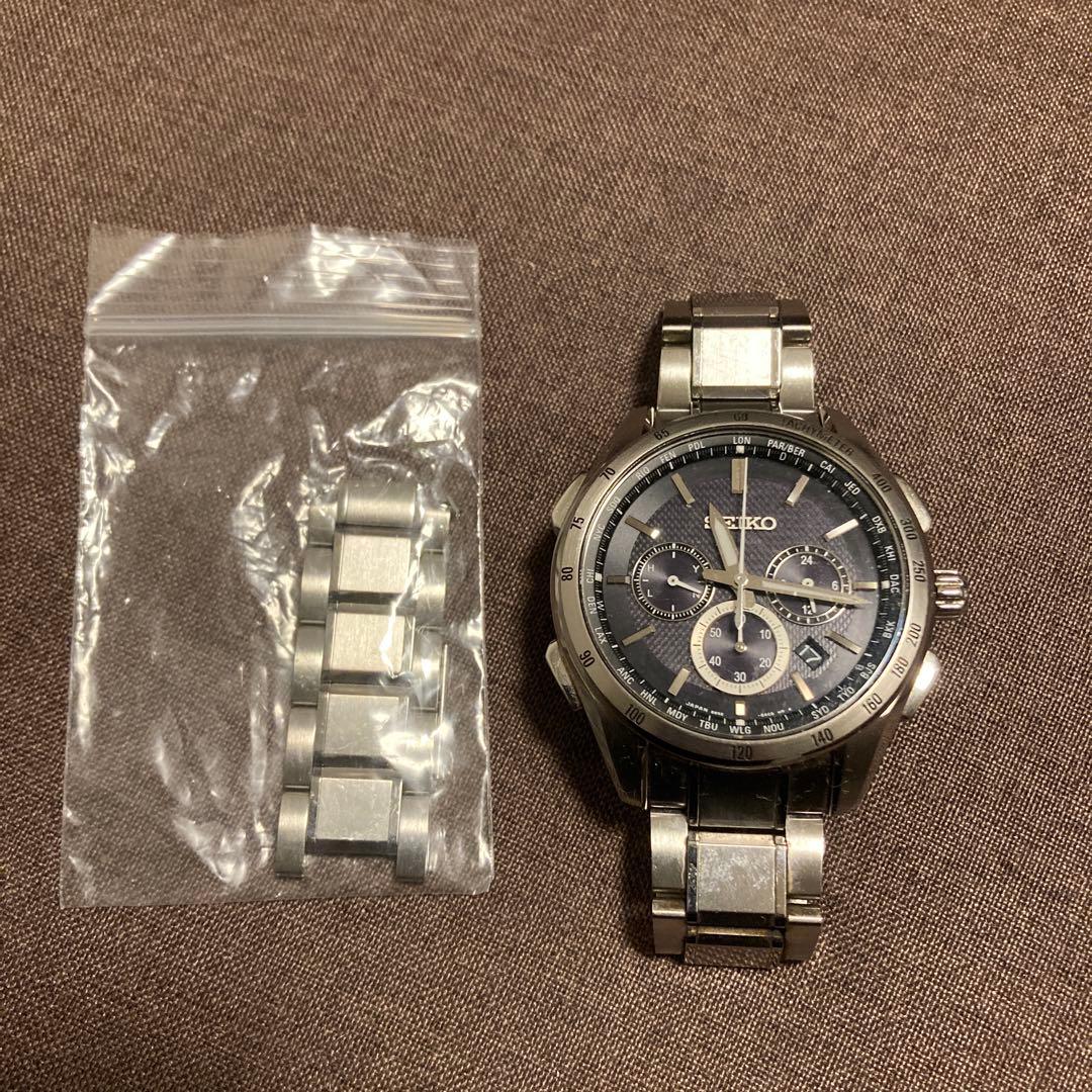 SEIKO 8B92-0AB0 ソーラー式 クロノグラフ 時計