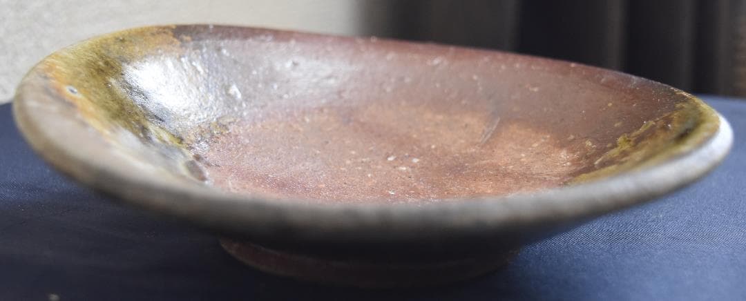 美の巨匠・北大路　魯山人　在刻銘　合箱　備前焼・端皿・平向付