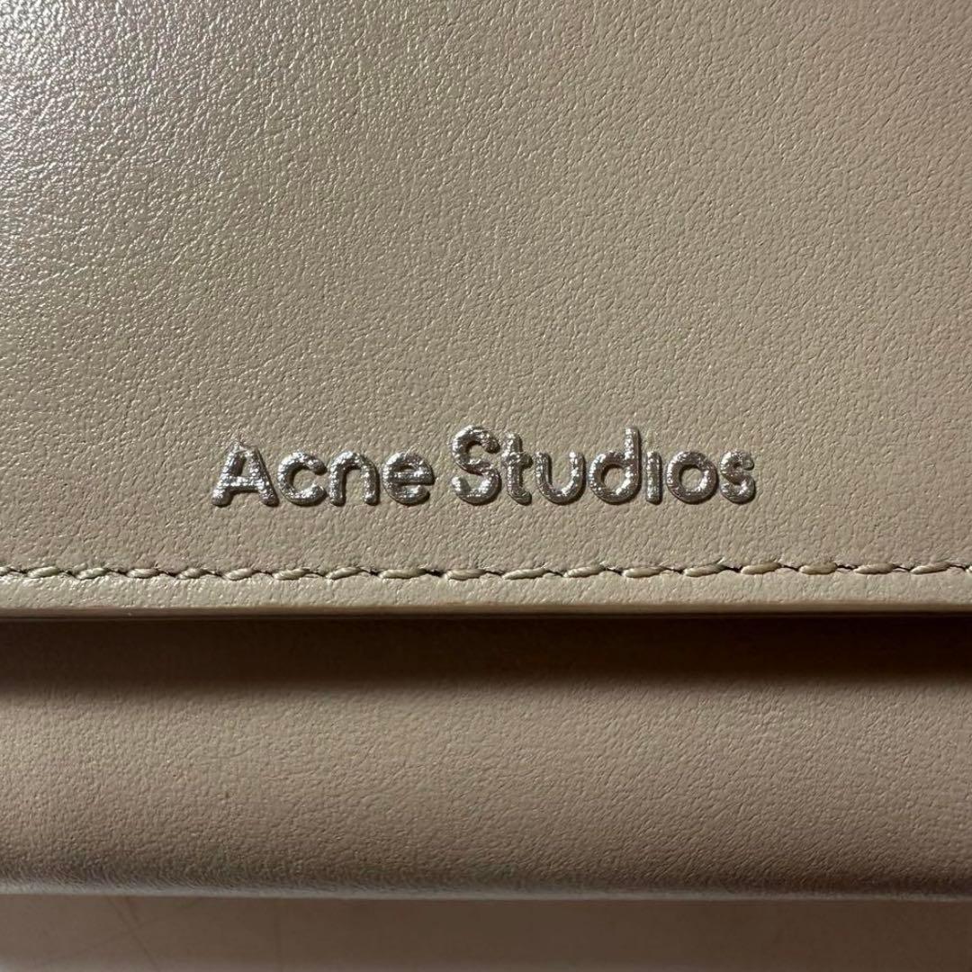 Acne studios 財布 3つ折り レザー ウォレット トープベージュ