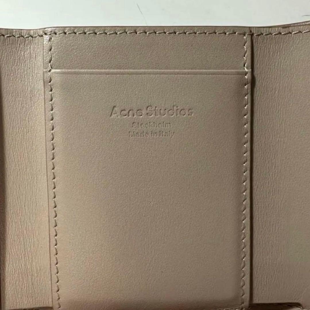 Acne studios 財布 3つ折り レザー ウォレット トープベージュ