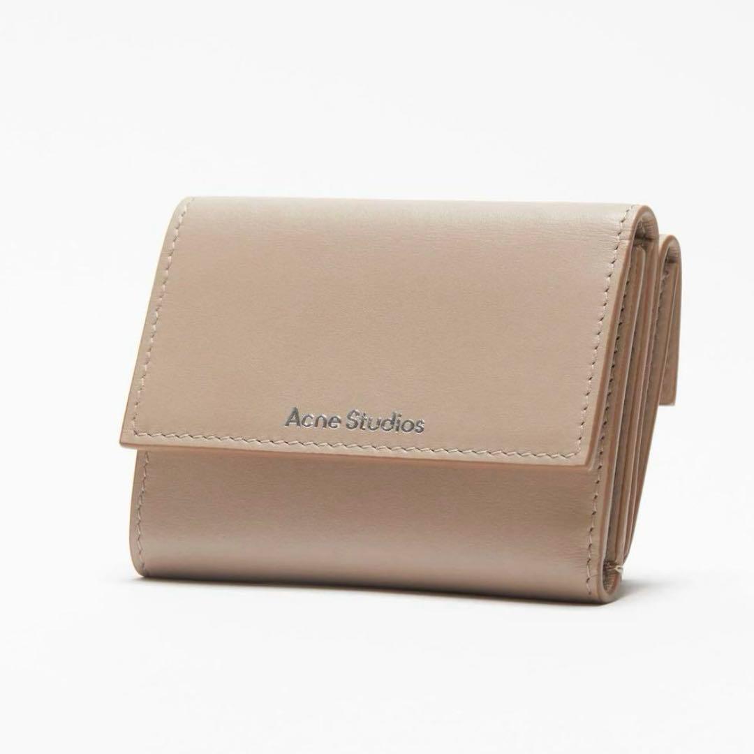 Acne studios 財布 3つ折り レザー ウォレット トープベージュ