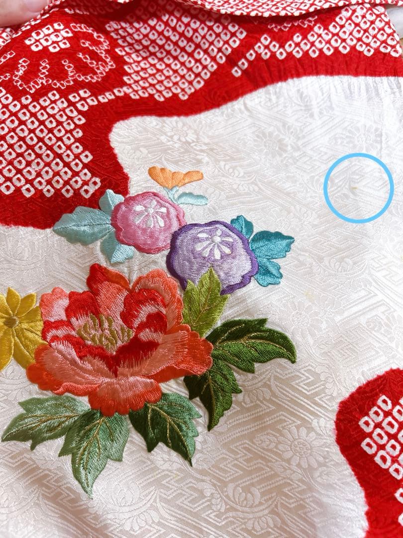 豪華逸品正絹セット♡七五三　3歳　女の子　一式　総絞り被布　赤