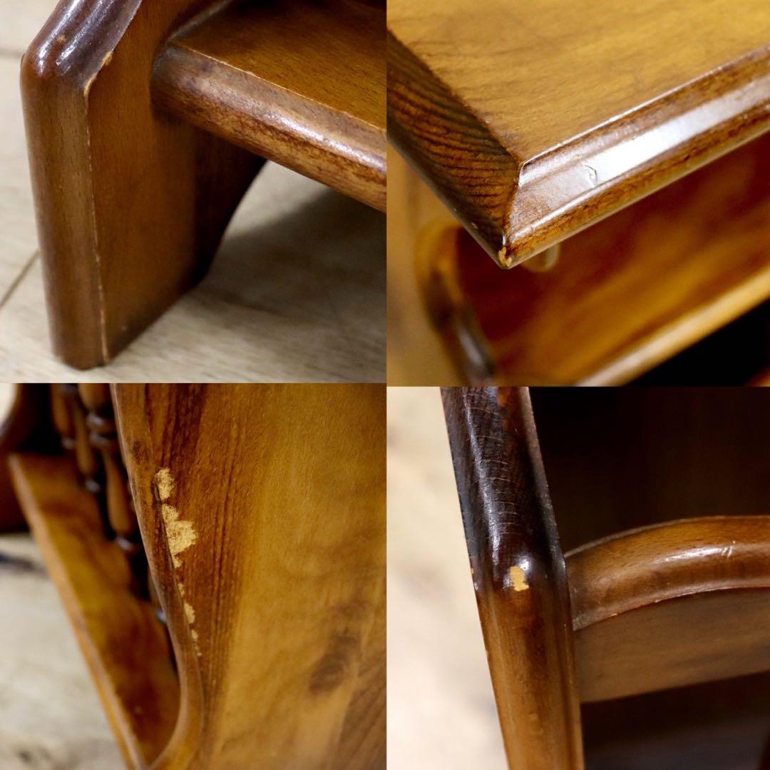 GMIS168○karimoku / カリモク コロニアル 電話台 飾り台 花