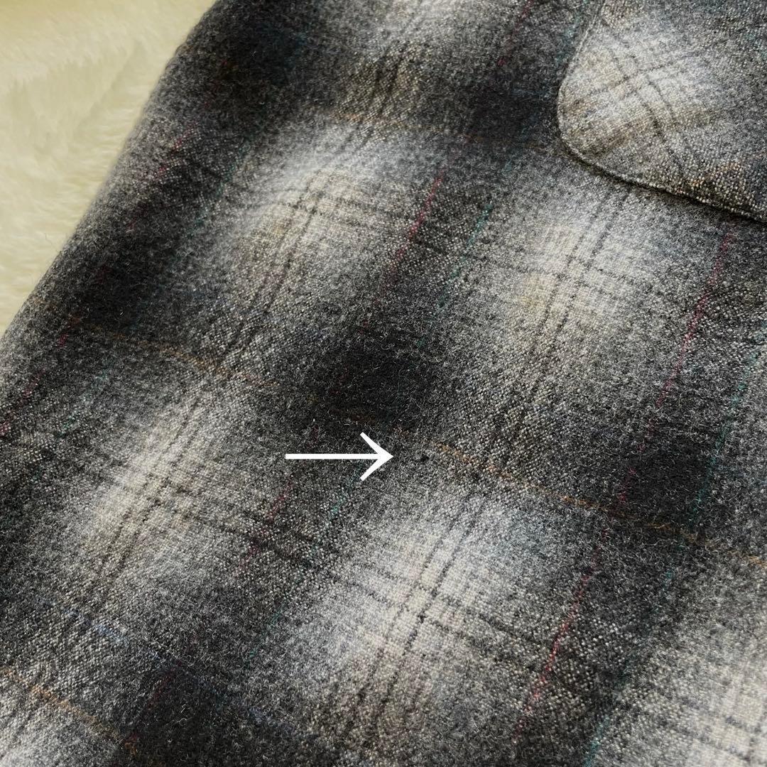 神配色！PENDLETON オンブレチェックボードシャツ 黒白灰 90s