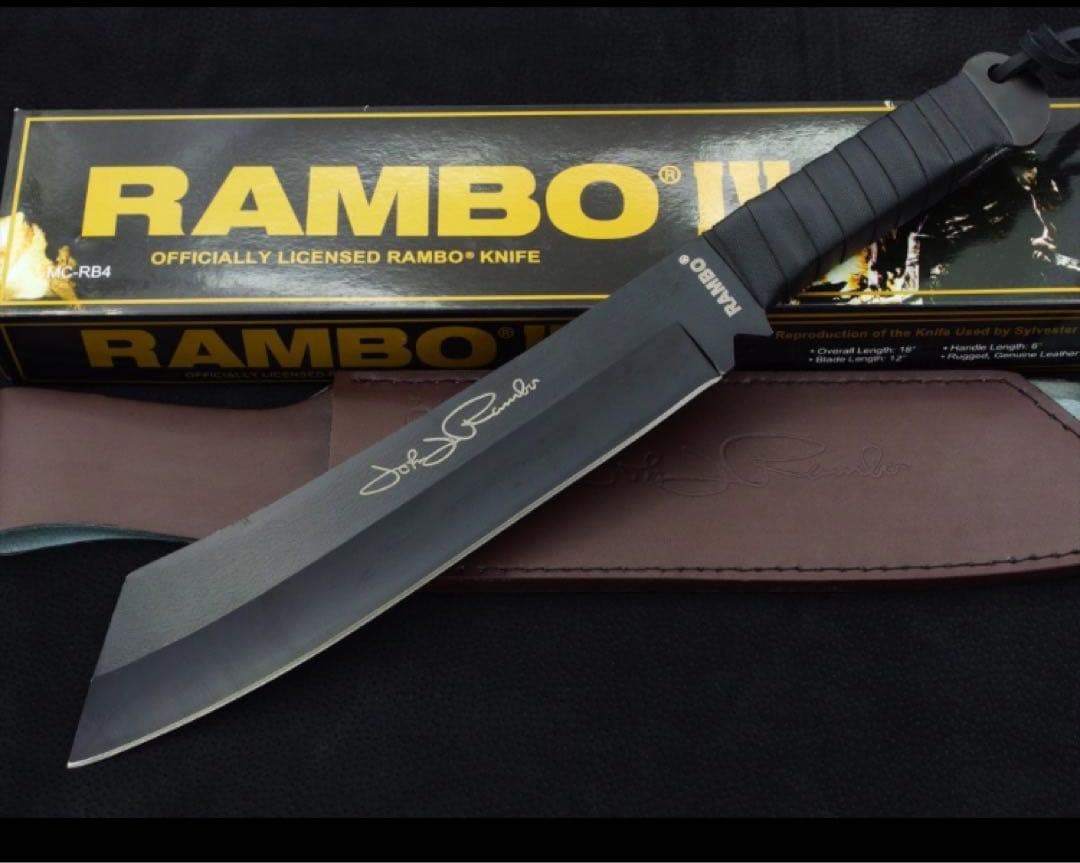 Rambo IV ナイフ 黒刃　ランボー　未使用　美品