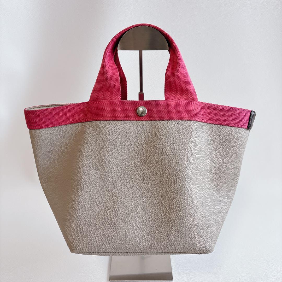 美品✨エルベシャプリエ リュクス舟型トートバッグ　707GP