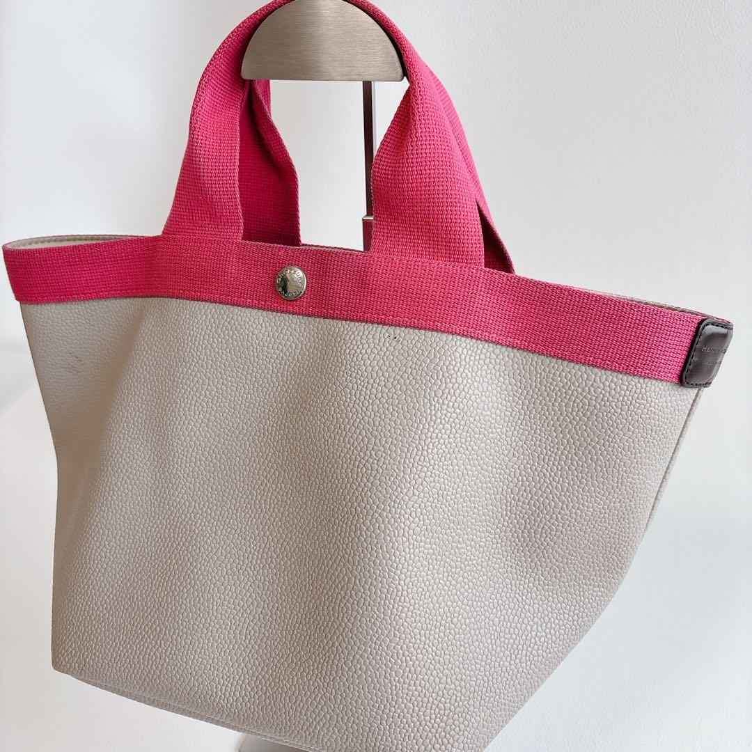 美品✨エルベシャプリエ リュクス舟型トートバッグ　707GP