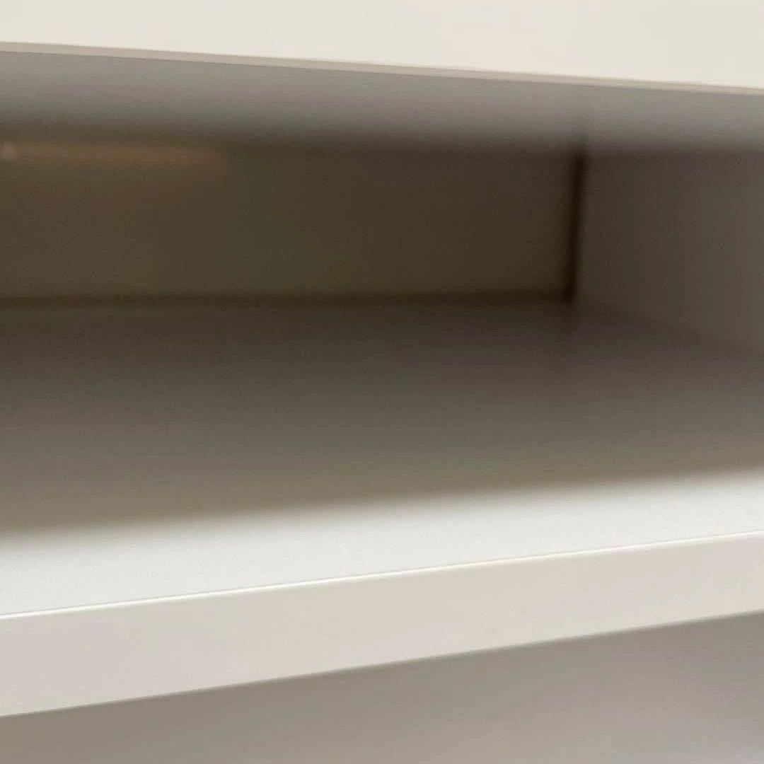 鏡面ホワイトテレビ台 シンプルデザイン