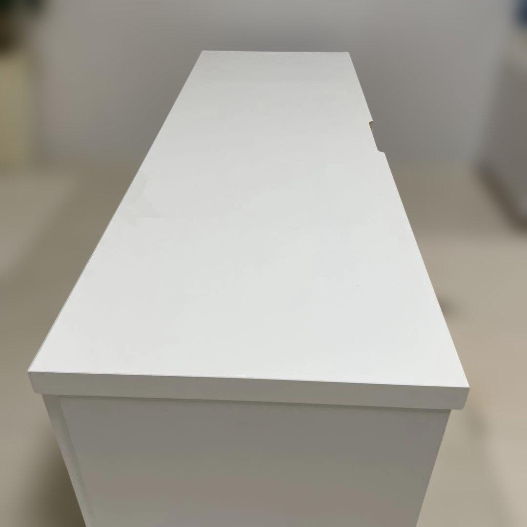 鏡面ホワイトテレビ台 シンプルデザイン