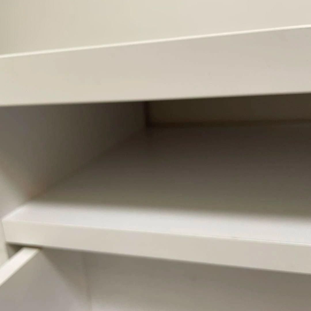 鏡面ホワイトテレビ台 シンプルデザイン