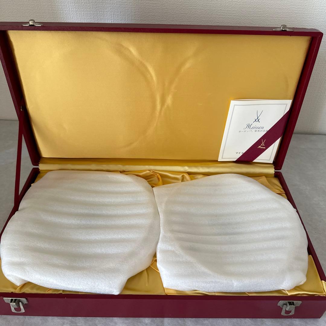 マイセン 18.5cmプレート　ワトーの花 グリーンブーケ 6枚セット