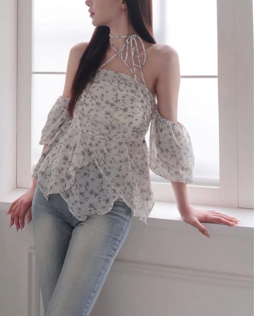 【 本日限定セール 】YILON MADE Joli flower blouse