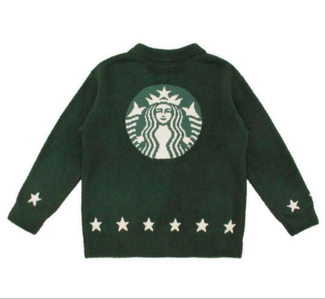 スターバックス　gelato pique パウダースタージャガードカーディガン