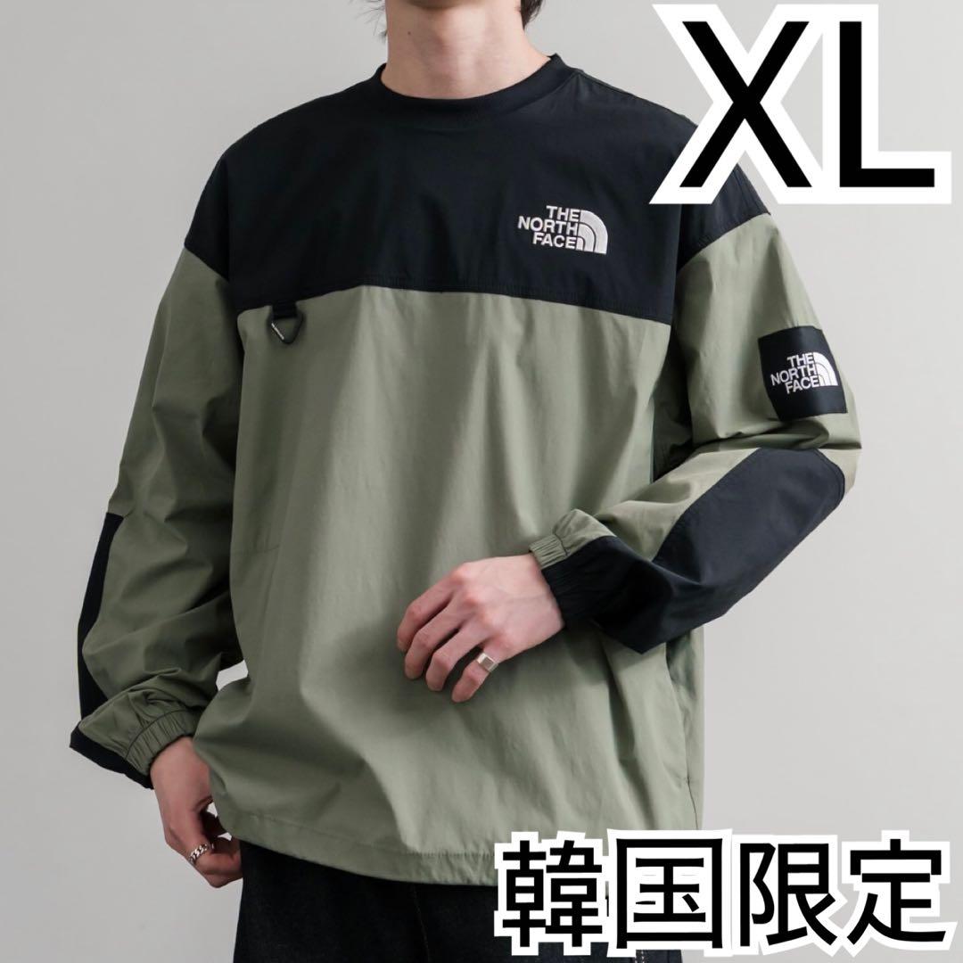 XL＊アルバニークルーネック　カーキ　黒＊ロンT＊ノースフェイス＊韓国限定