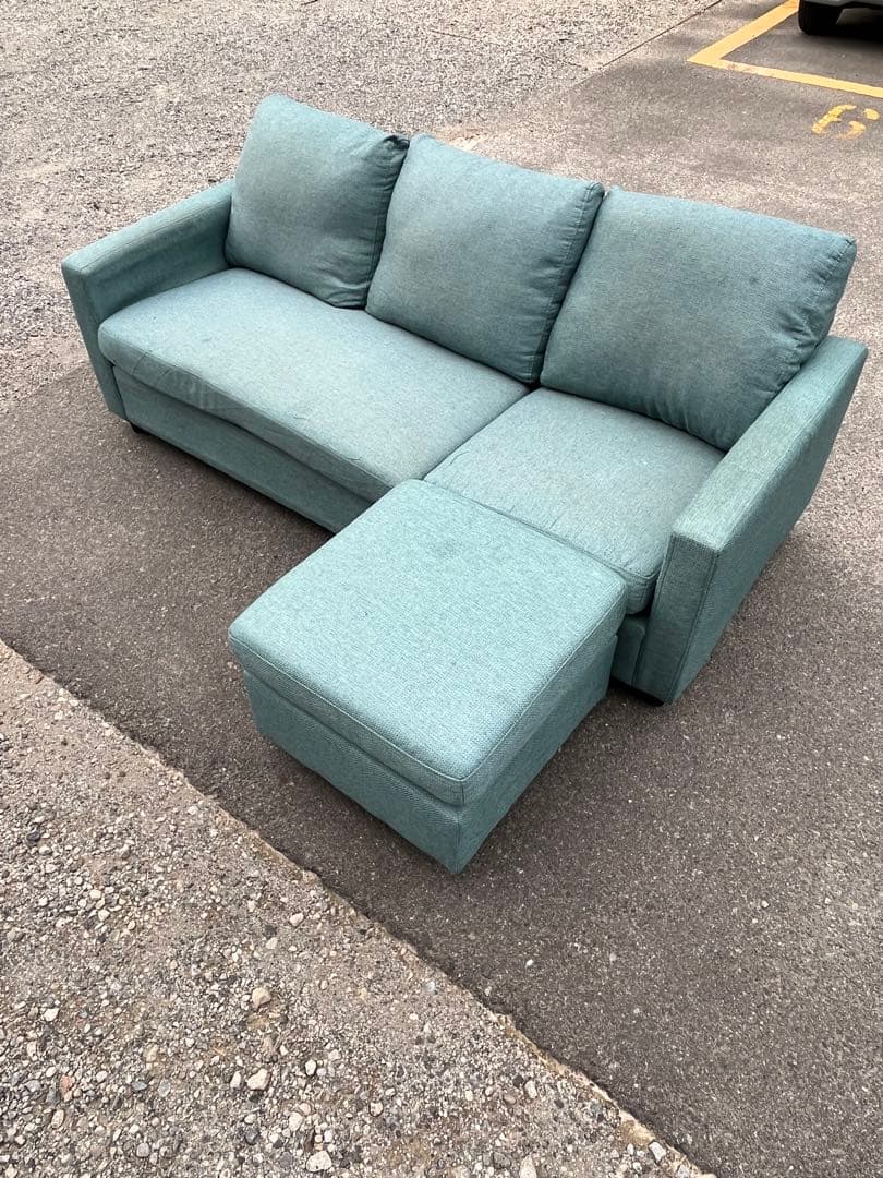 ３人掛けソファ　オットマン付き