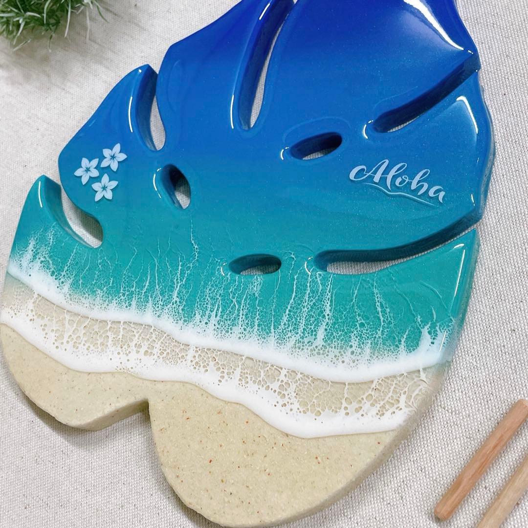 海のレジンアート・モンステラ