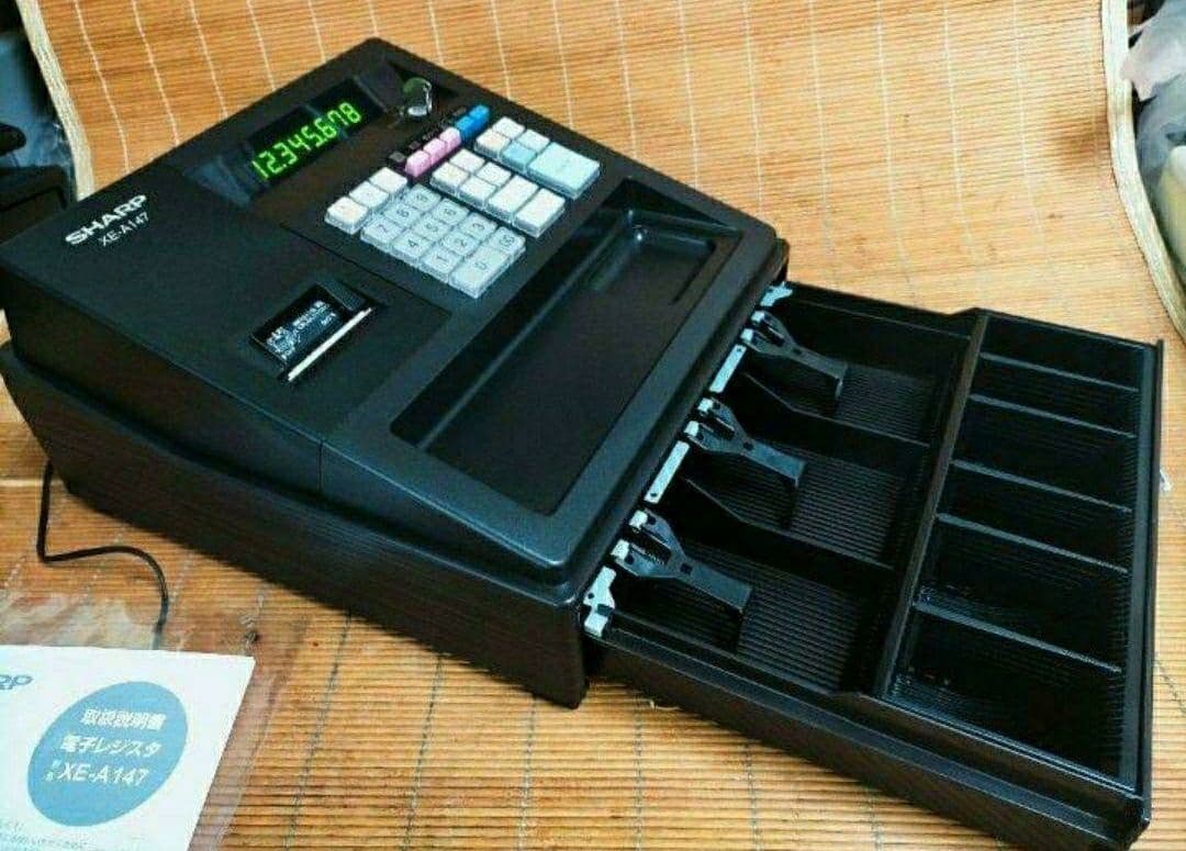 シャープレジスター　XE-A147　PC連携売上管理フル設定無料　030066