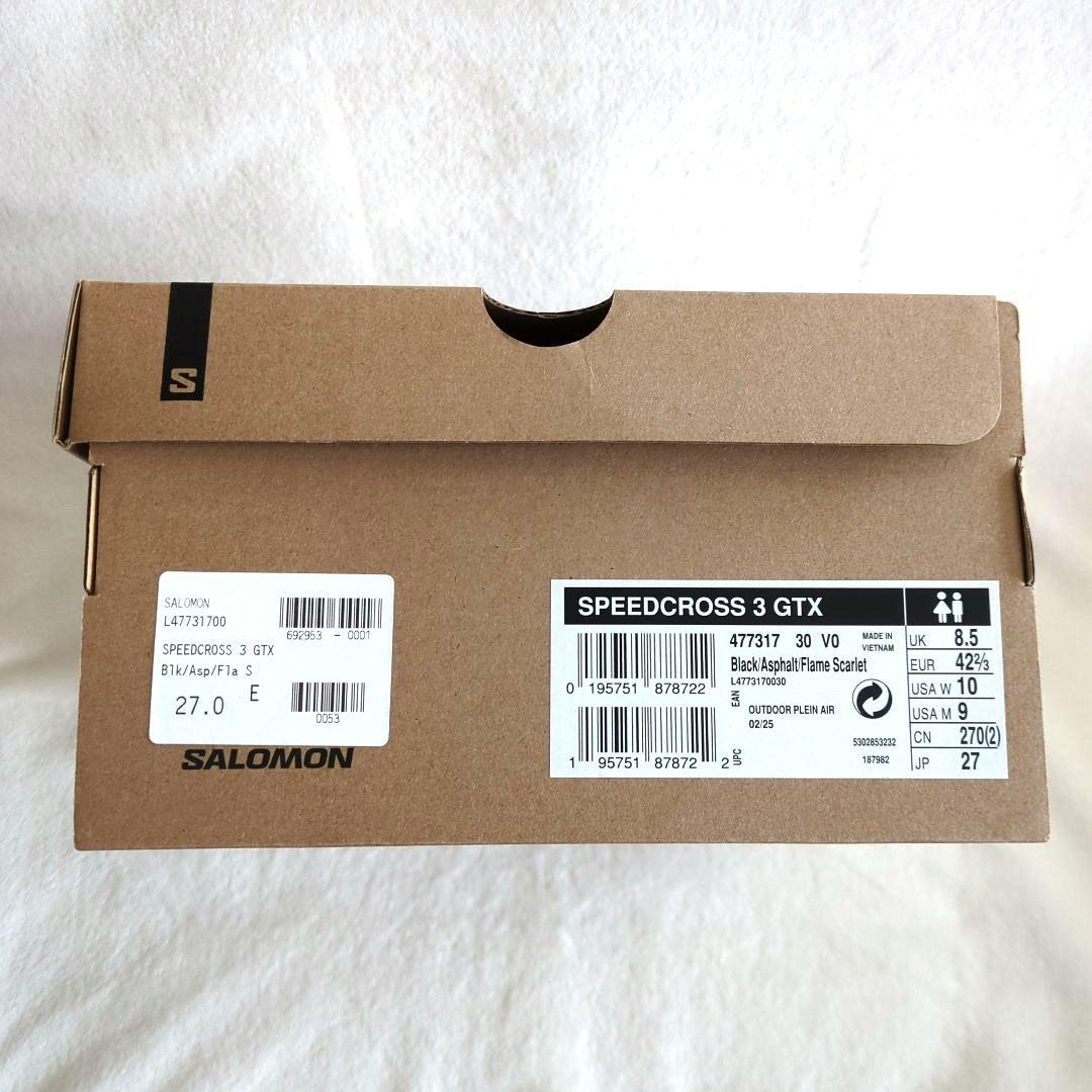 靴 SALOMON SPEEDCROSS 3 GORE-TEX 27cm