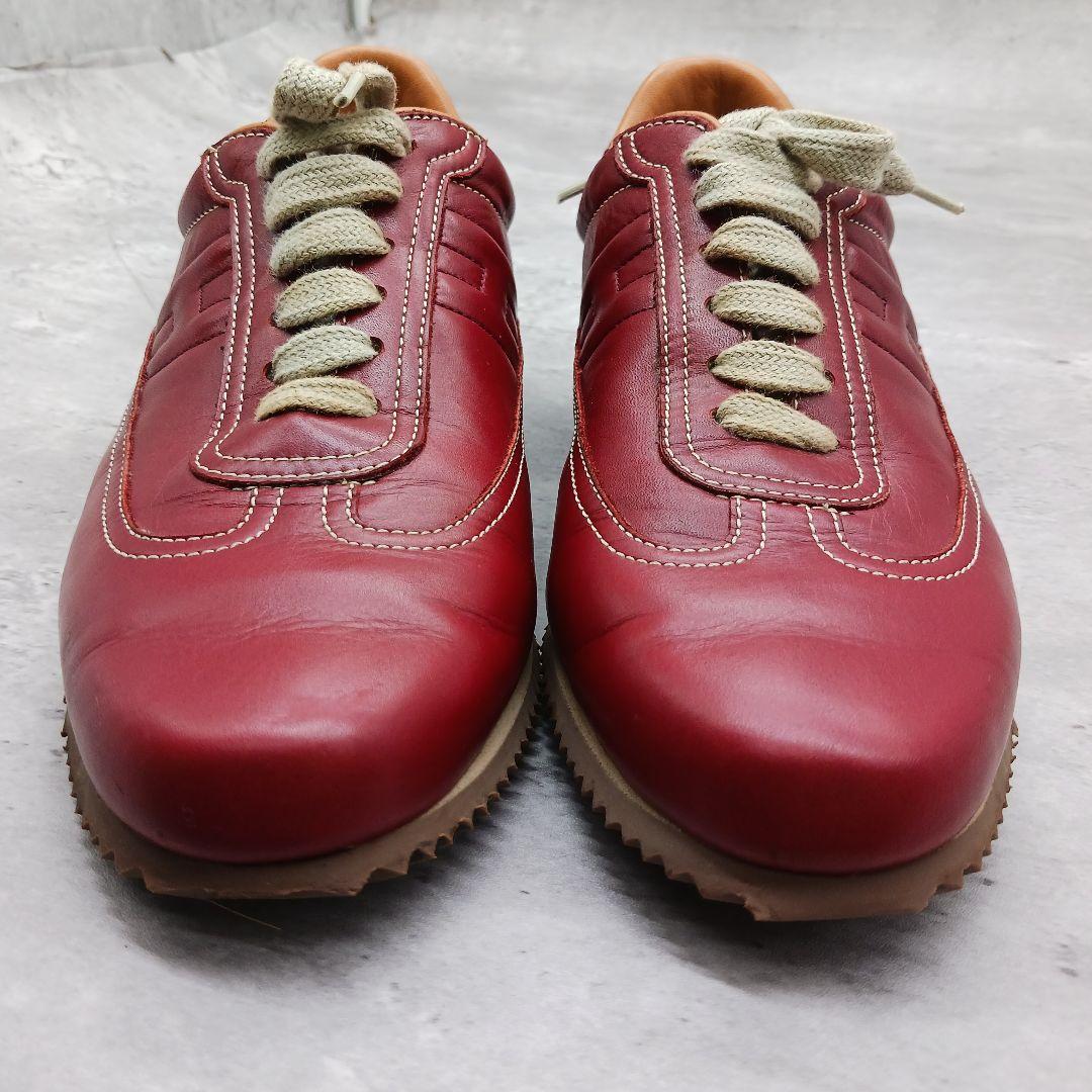 ✨美品✨ エルメス Hロゴ クイック レディース スニーカー レッド 36.5