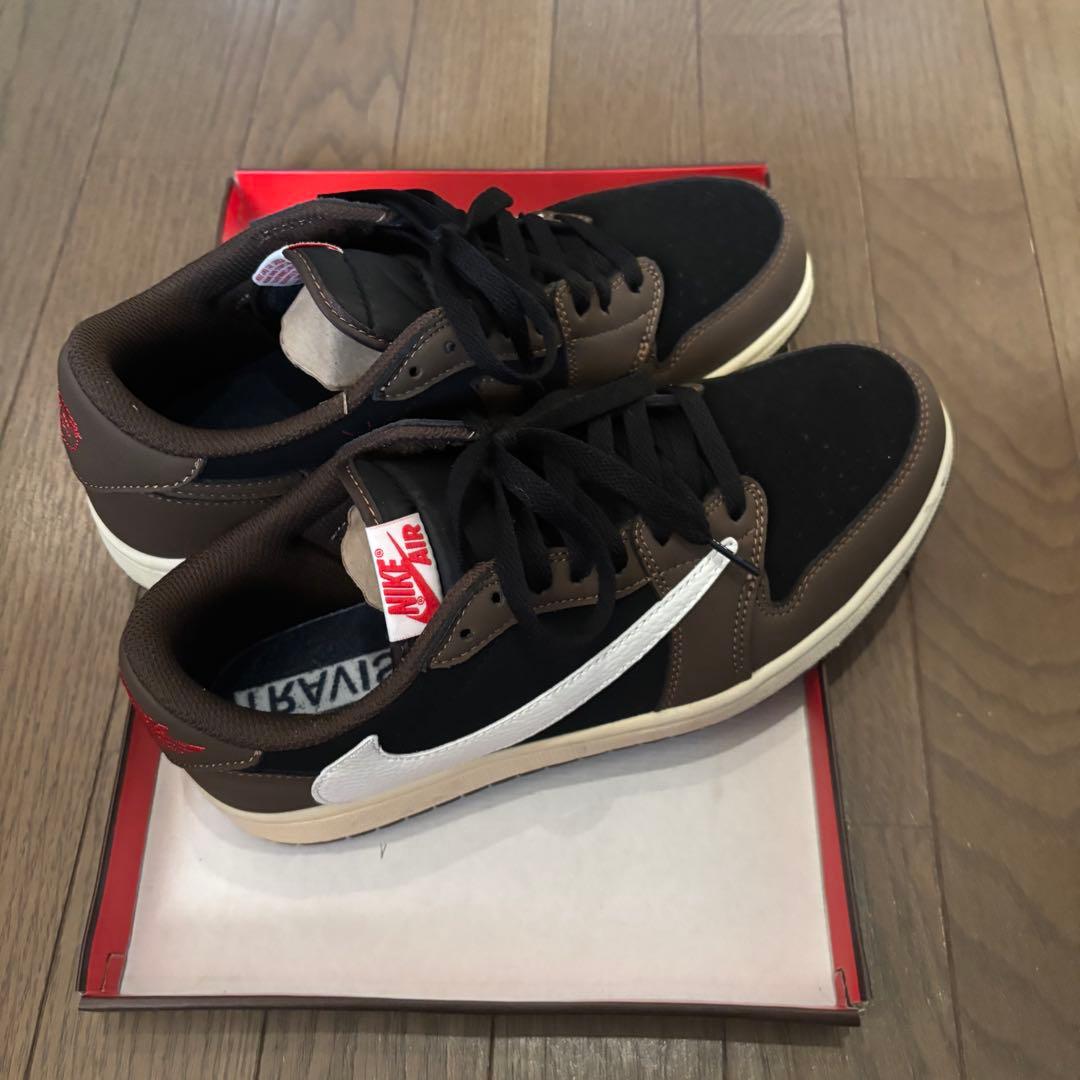 【1度のみ使用】　トラヴィススコット　ナイキ エアジョーダン1 ロー　ダークモカ