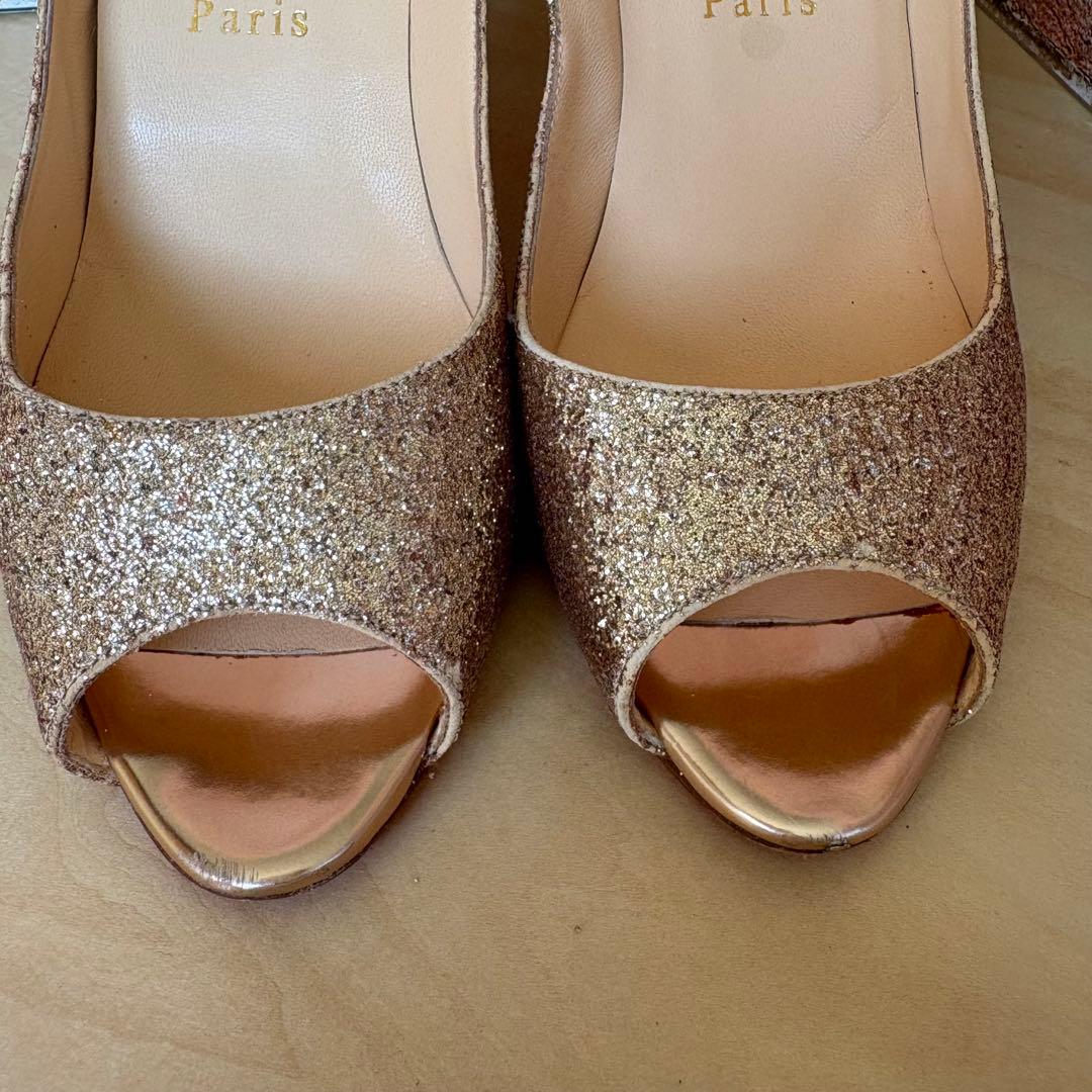 ✨クリスチャンルブタン✨ゴールド ハイヒール25cm結婚式・パーティ