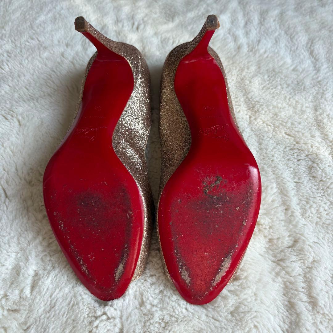 ✨クリスチャンルブタン✨ゴールド ハイヒール25cm結婚式・パーティ