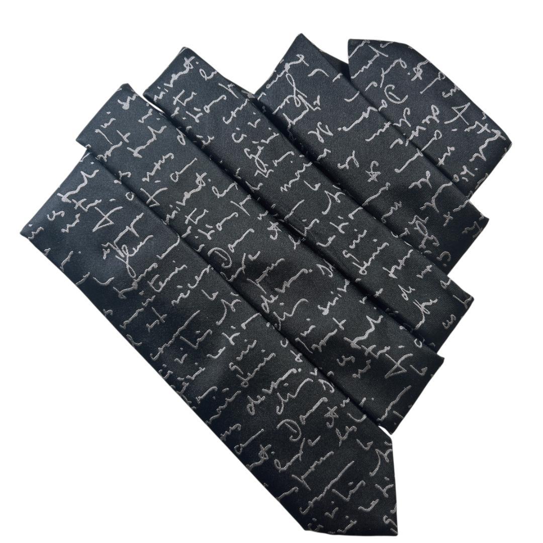 希少　ディオールオム 　スクリプト 細身 シルク ネクタイ ナロータイ　ブラック