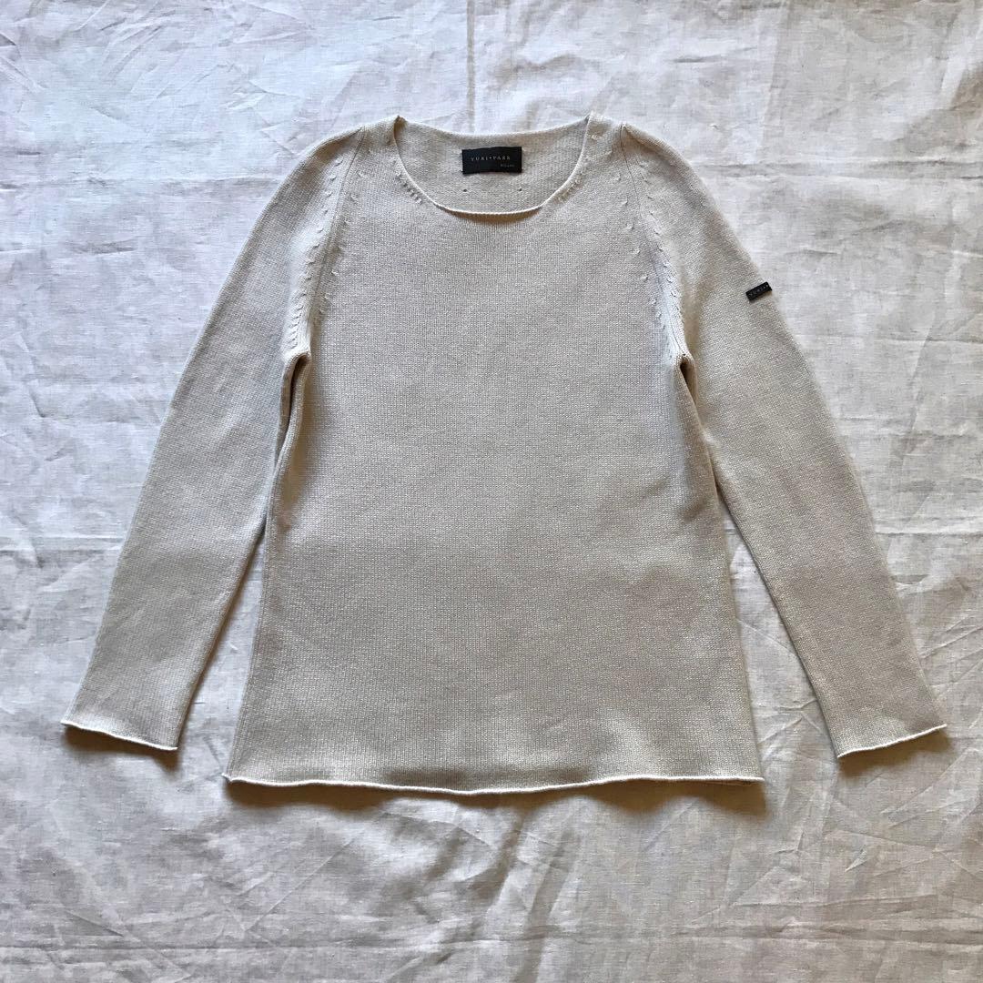 YURI PARK ユリパーク カシミヤ100% アルティジャーノ 長袖 ニット