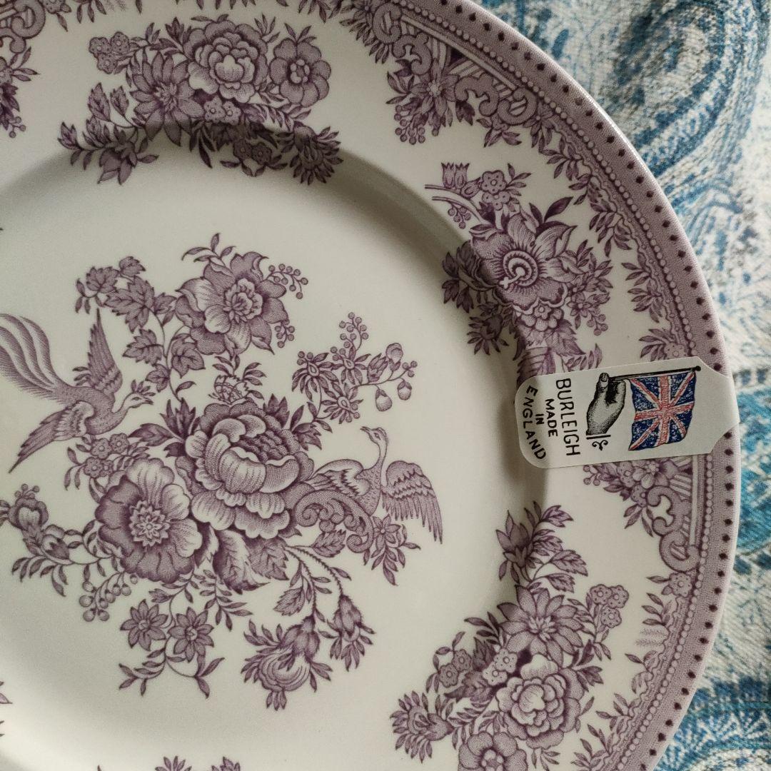 廃盤レアBurleigh アジアンティックフェザンツプラム　プレート22.5cm