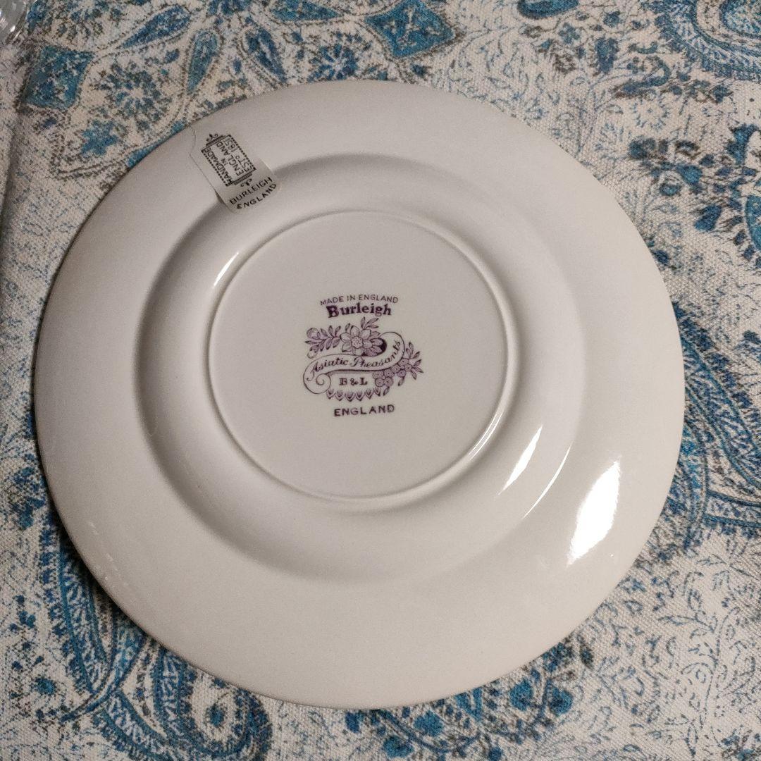 廃盤レアBurleigh アジアンティックフェザンツプラム　プレート22.5cm
