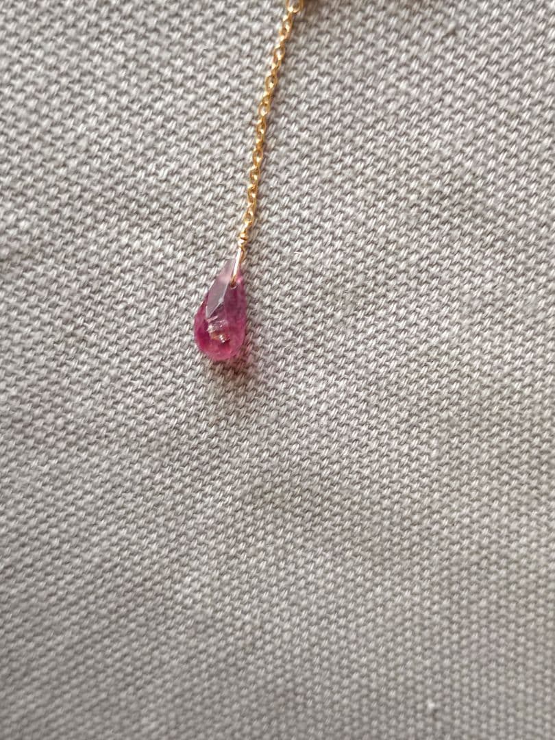 ボンマジックジュエリー☆ロングピアス☆ピンクトルマリン☆