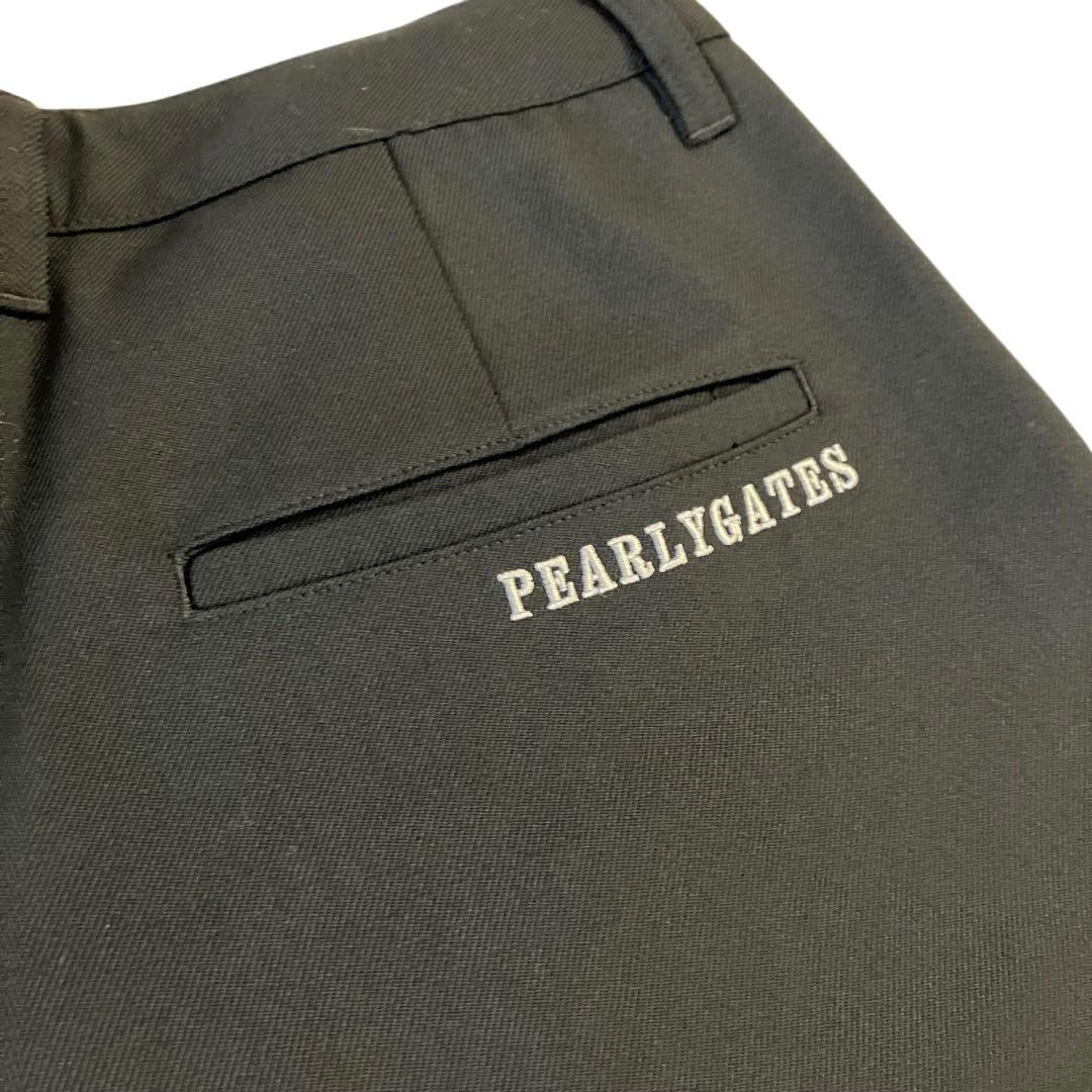 【新品タグ付き】パーリーゲイツ　ハーフパンツ　ロゴ　ブラック　ウール