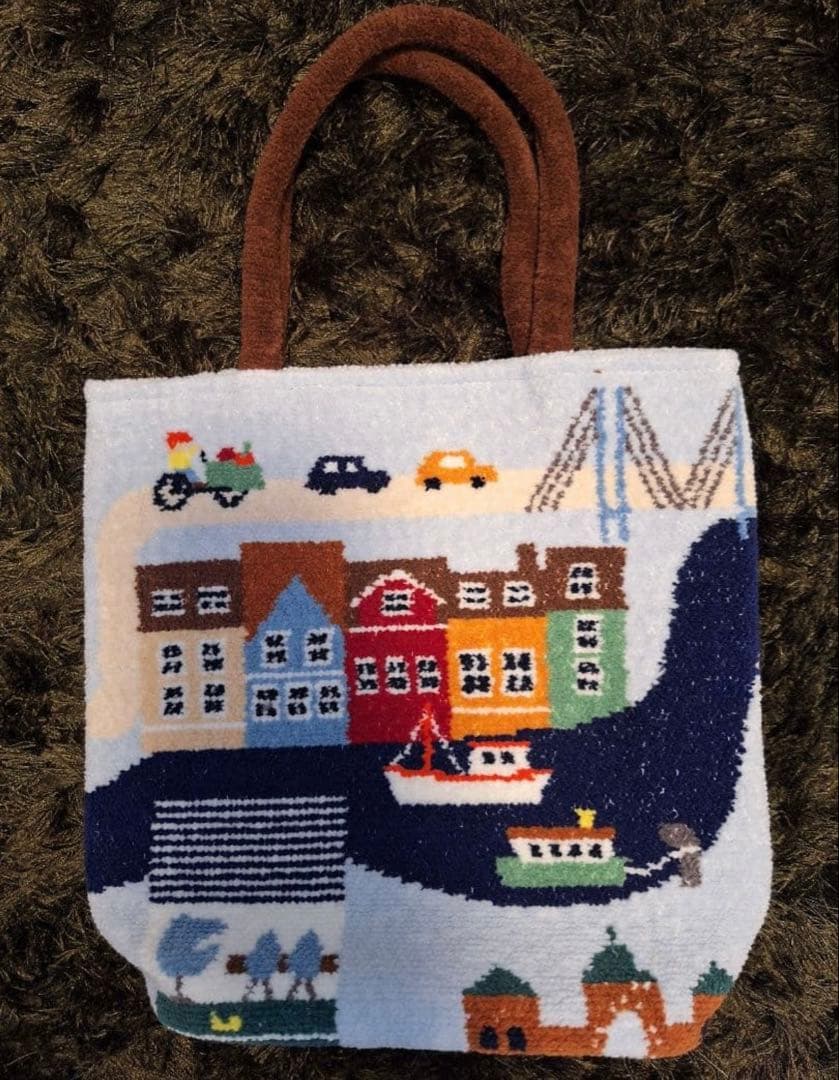 ファミリア　シェニール織　トートバッグ