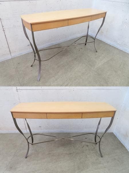 美品■クラシックモダンデザイン■アイアン×ウッド■コンソールテーブル■エレガント