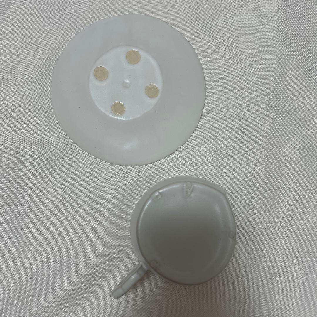 安藤雅信　コーヒーカップ＆ソーサー　白マット釉