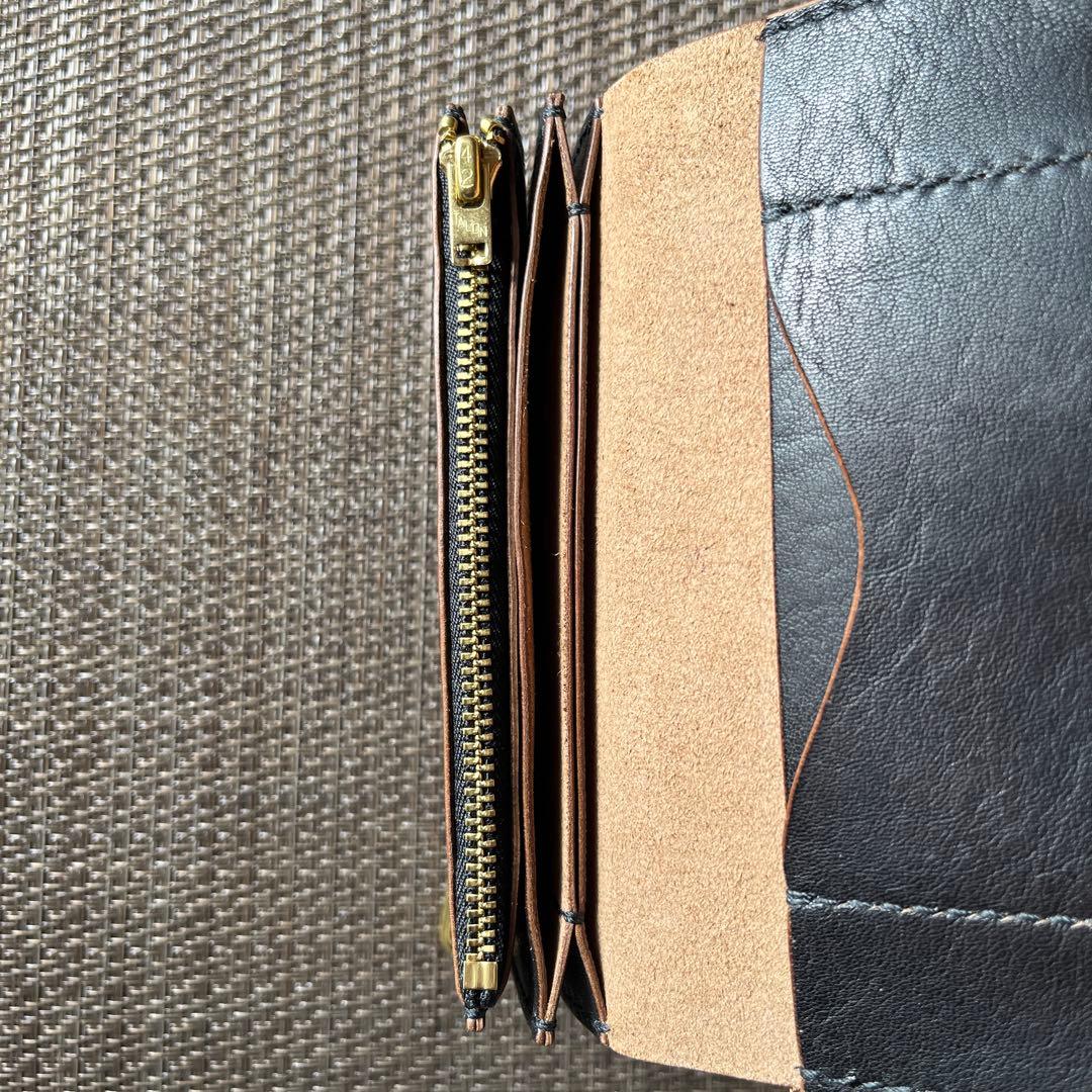 MARYAM ホースフロント ミドルトラッカーウォレット 茶芯