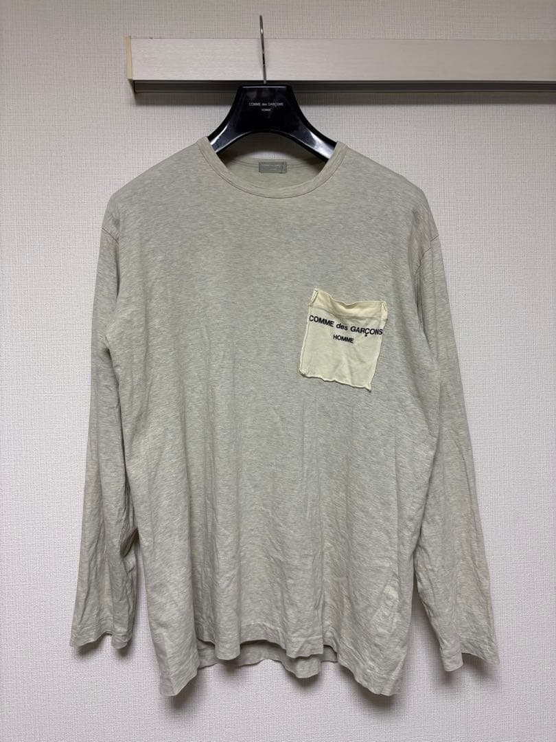 AD1993　田中オム　カットソー　ロゴプリントポケット　コムデギャルソンオム