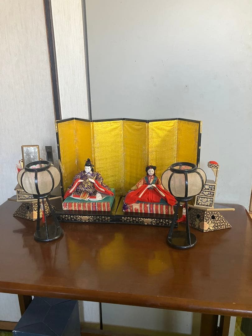 雛人形セット 男雛 女雛 ランプ付き