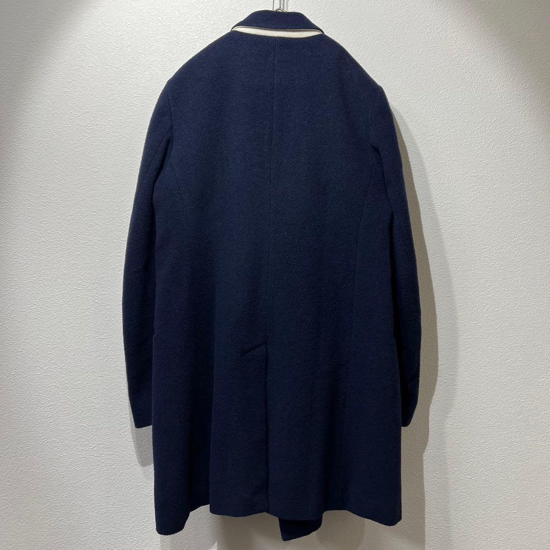 希少 ワイズ 上質 ウール チェスターコート キルティングライナー付き 中綿