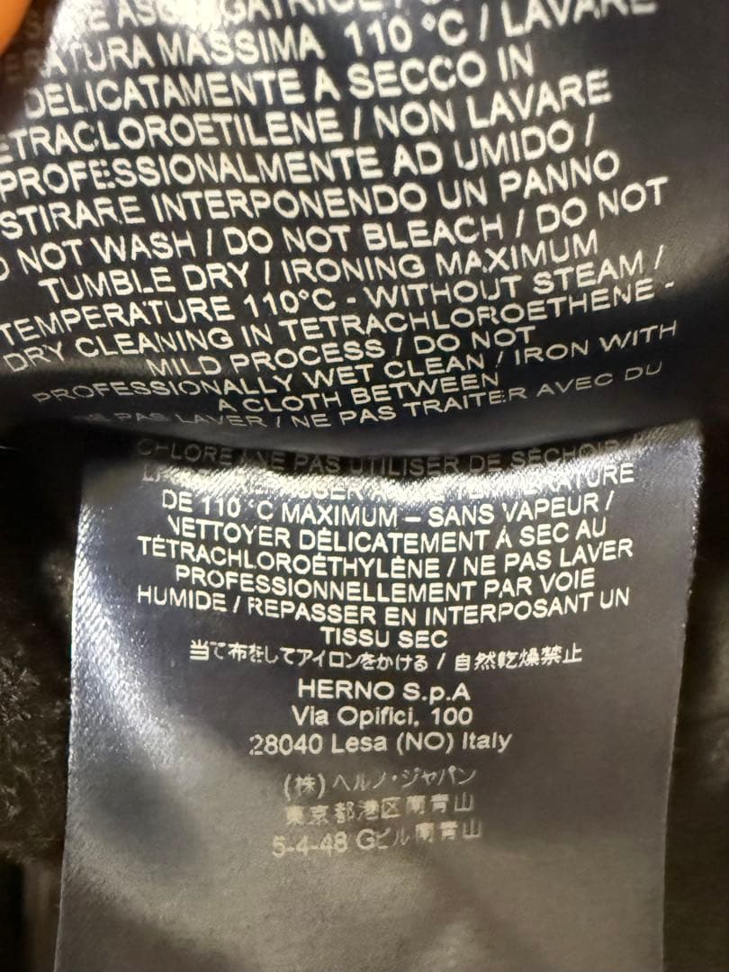 HERNO ヘルノ ファー アンゴラ シルク 2way ダウンコート 切替 42