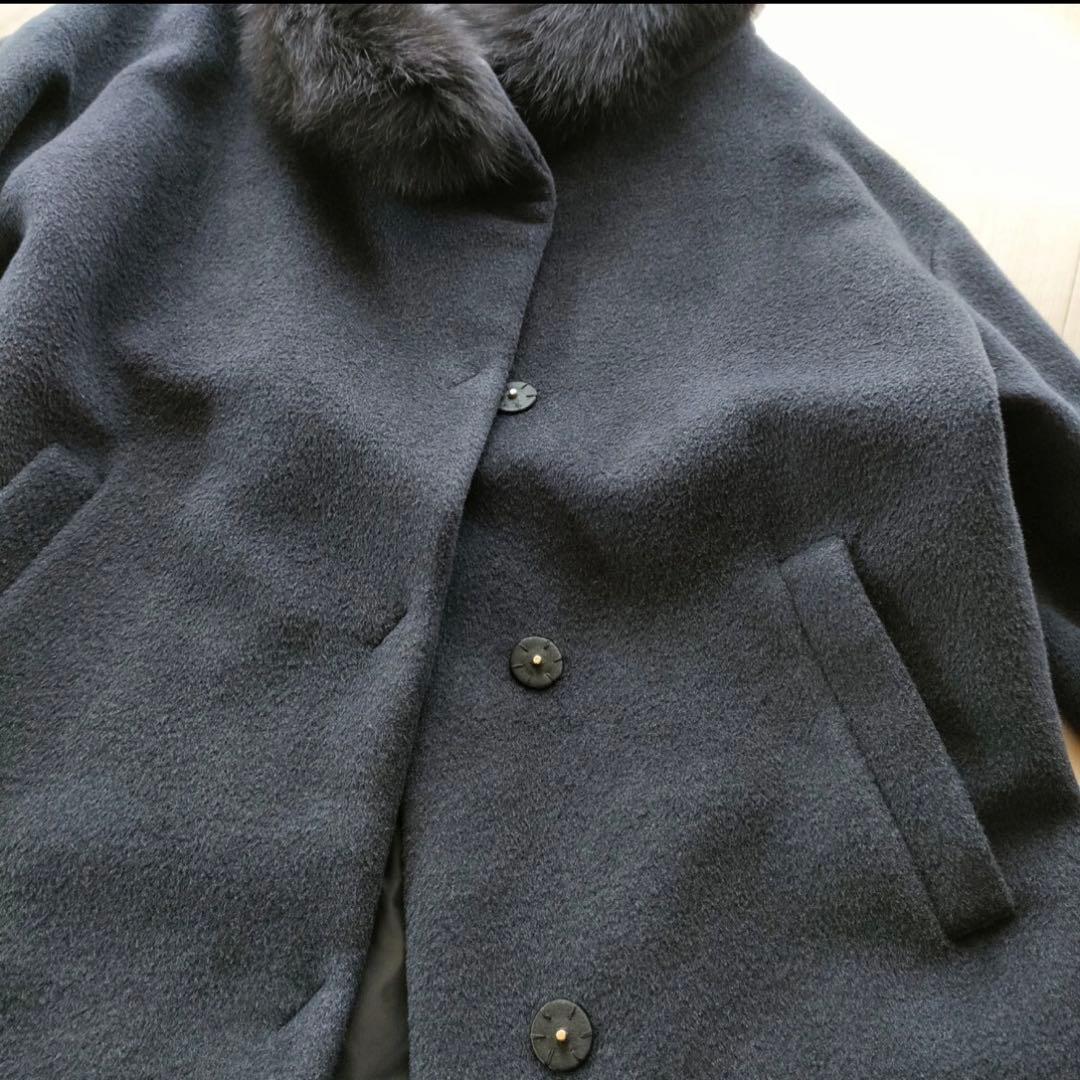 HERNO ヘルノ ファー アンゴラ シルク 2way ダウンコート 切替 42